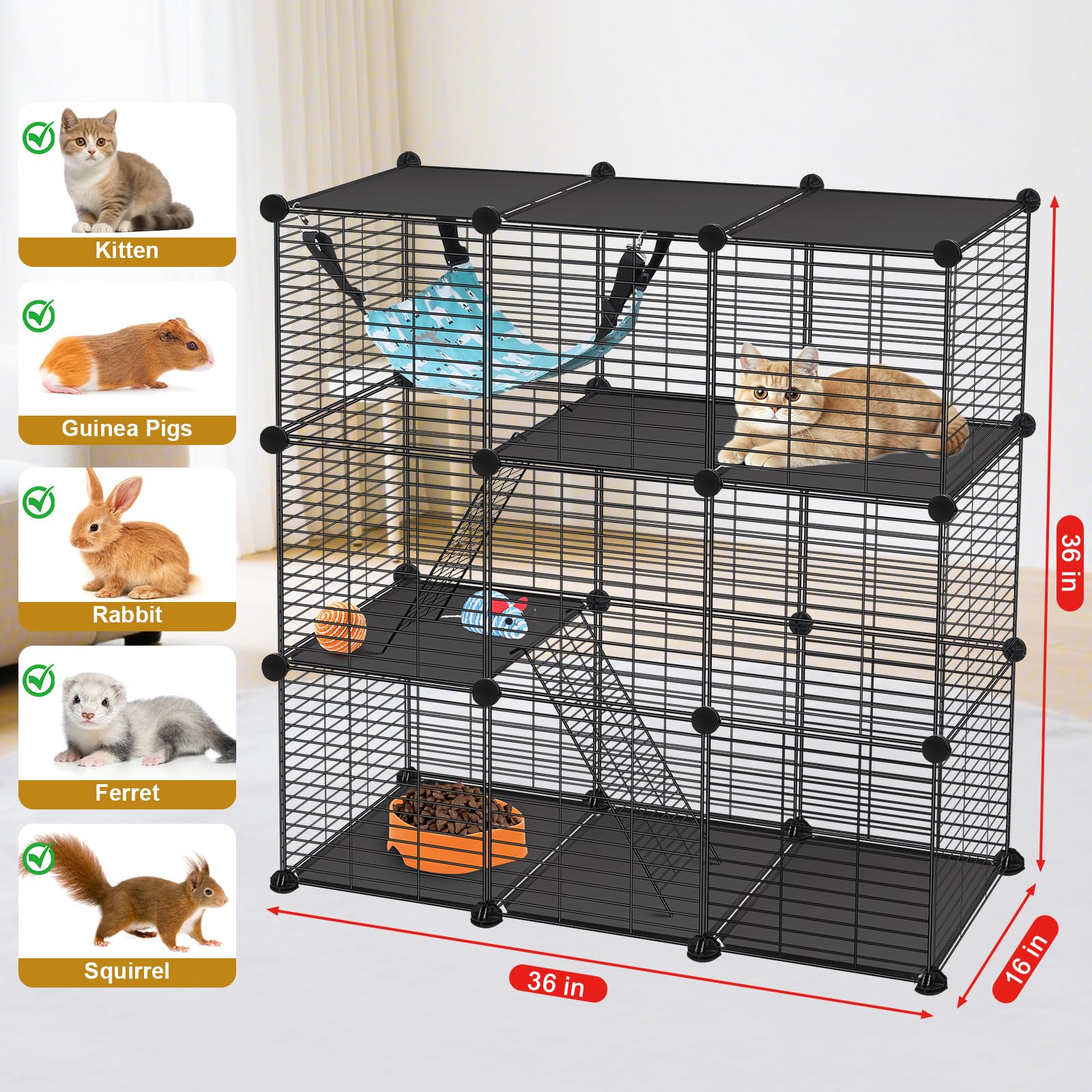 VISCOO catio para gatos con hamaca incluida para descanso cómodo