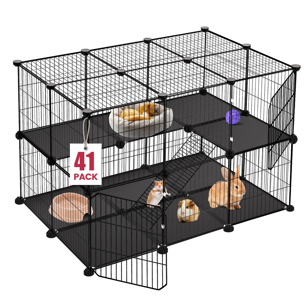 VISCOO corral de mascotas con puertas dobles para acceso rápido y seguro.
