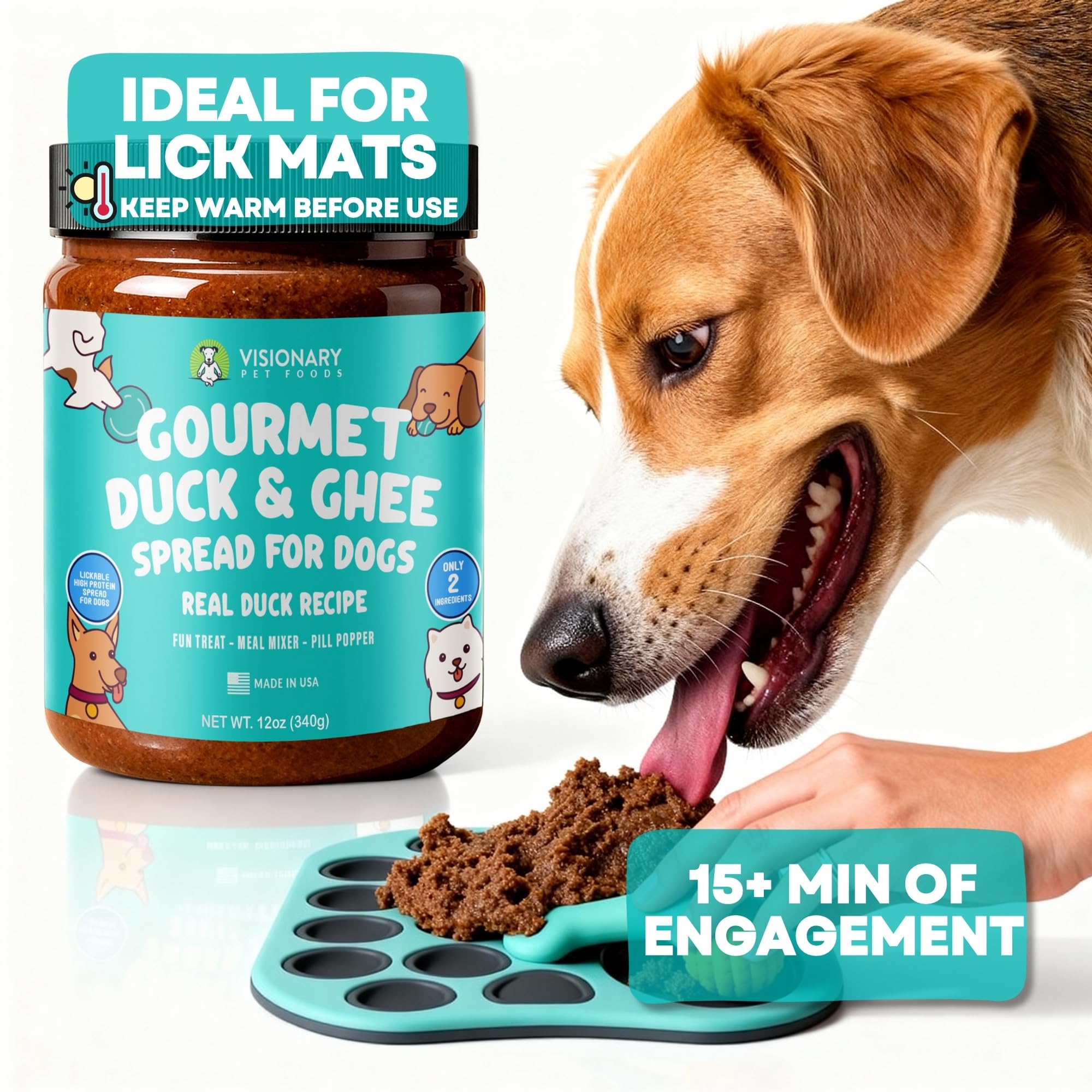 Mezcla para alimento con pasta de pato Visionary Pet Foods.
