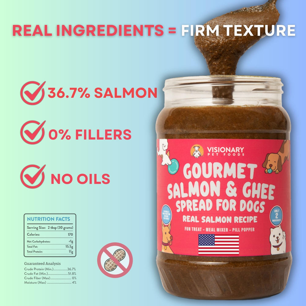 Visionary Salmon Meat Spread apto para perros de todos los tamaños y razas