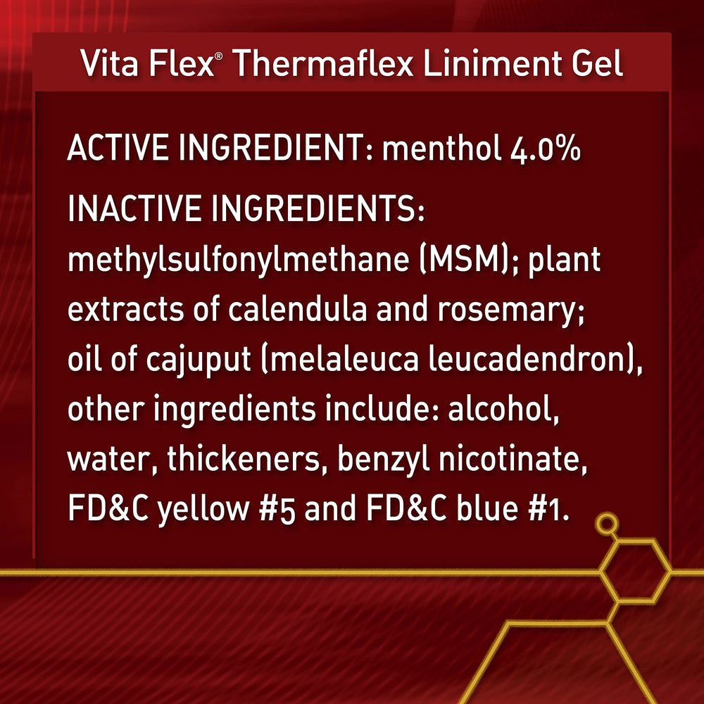 Uso seguro en caballos con Vita Flex Thermaflex Gel, fórmula libre de acetona