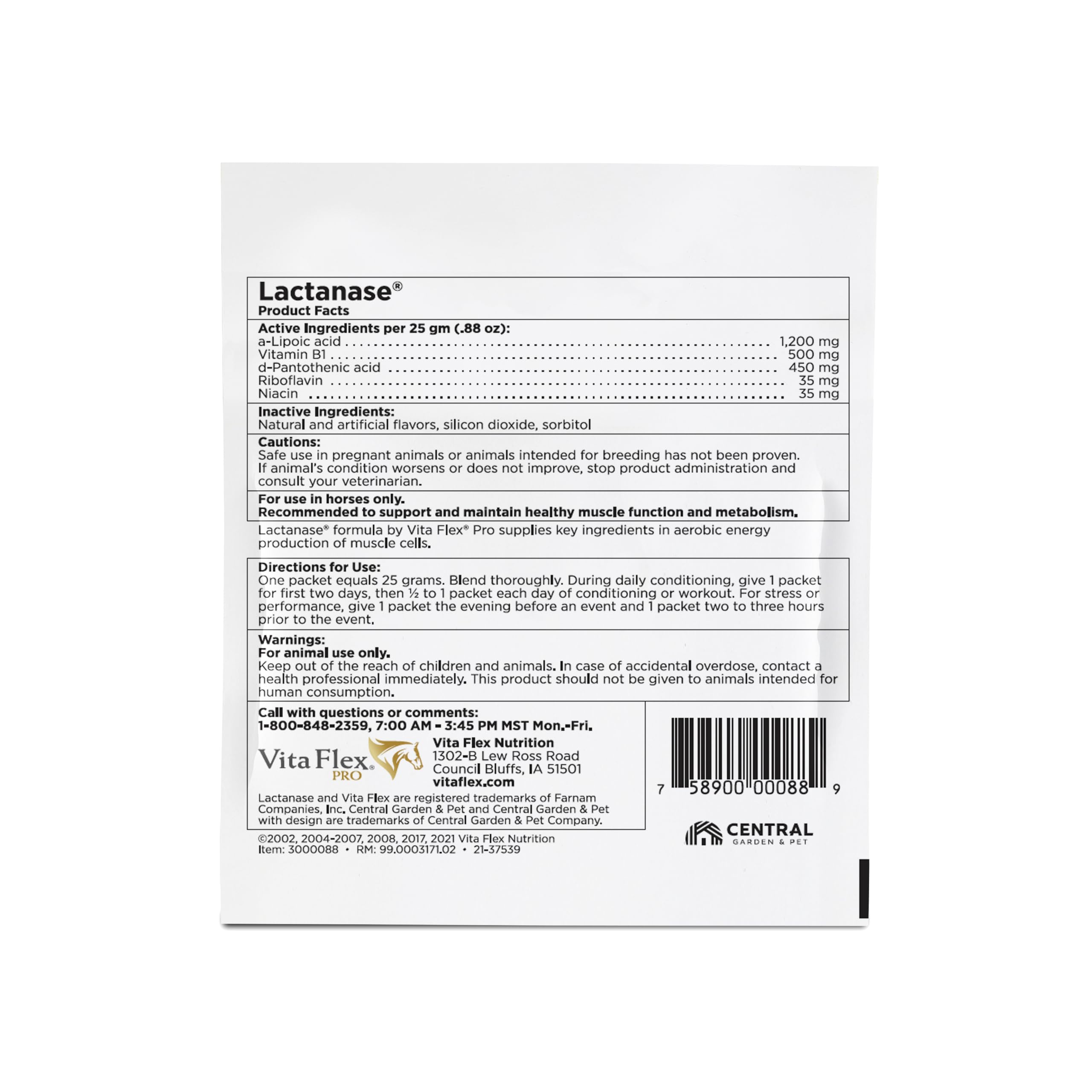 Ingredientes clave de Vita Flex Pro Lactanase Pre-Performance para metabolismo