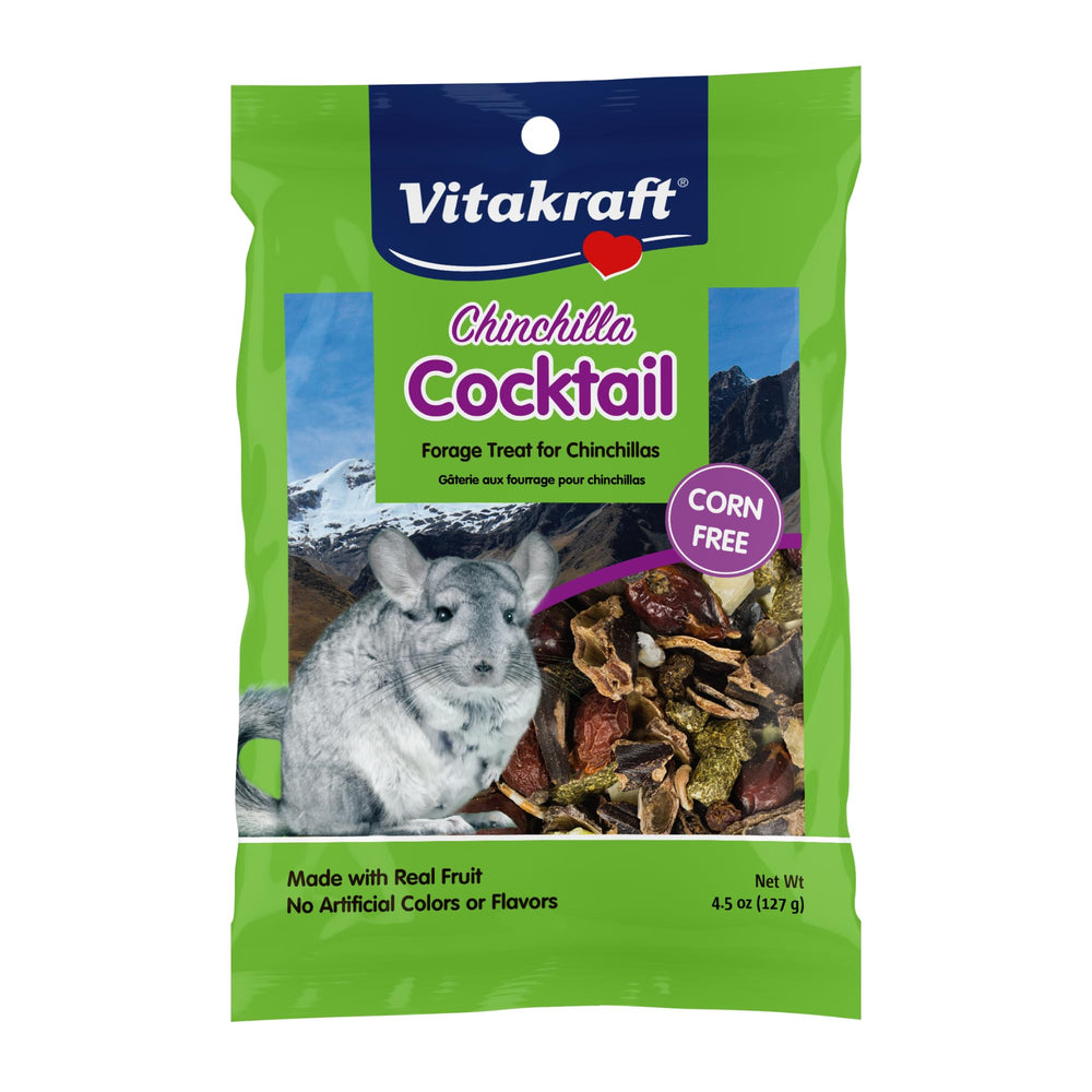 Vitakraft Cocktail Fruta Mixta para Chinchillas en envase, merienda práctica