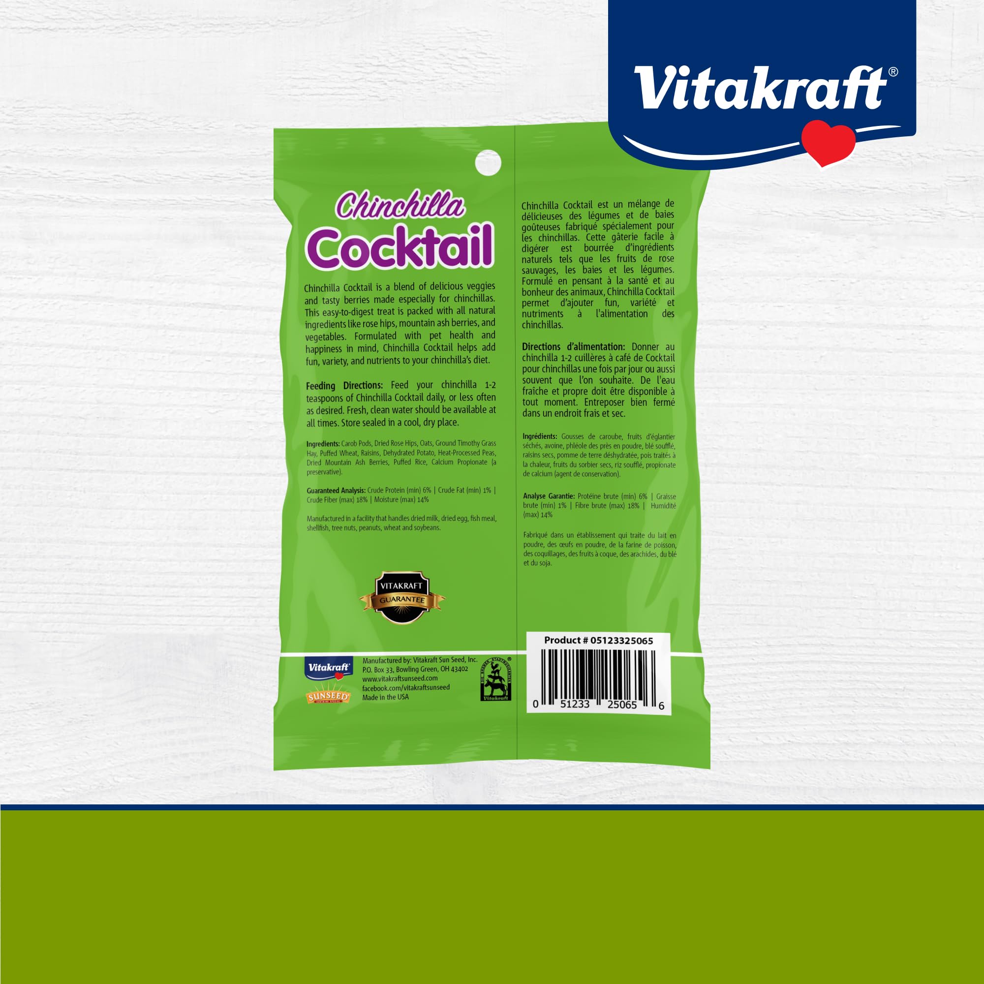 Vitakraft Cocktail Fruta Mixta: sin maíz para una dieta equilibrada