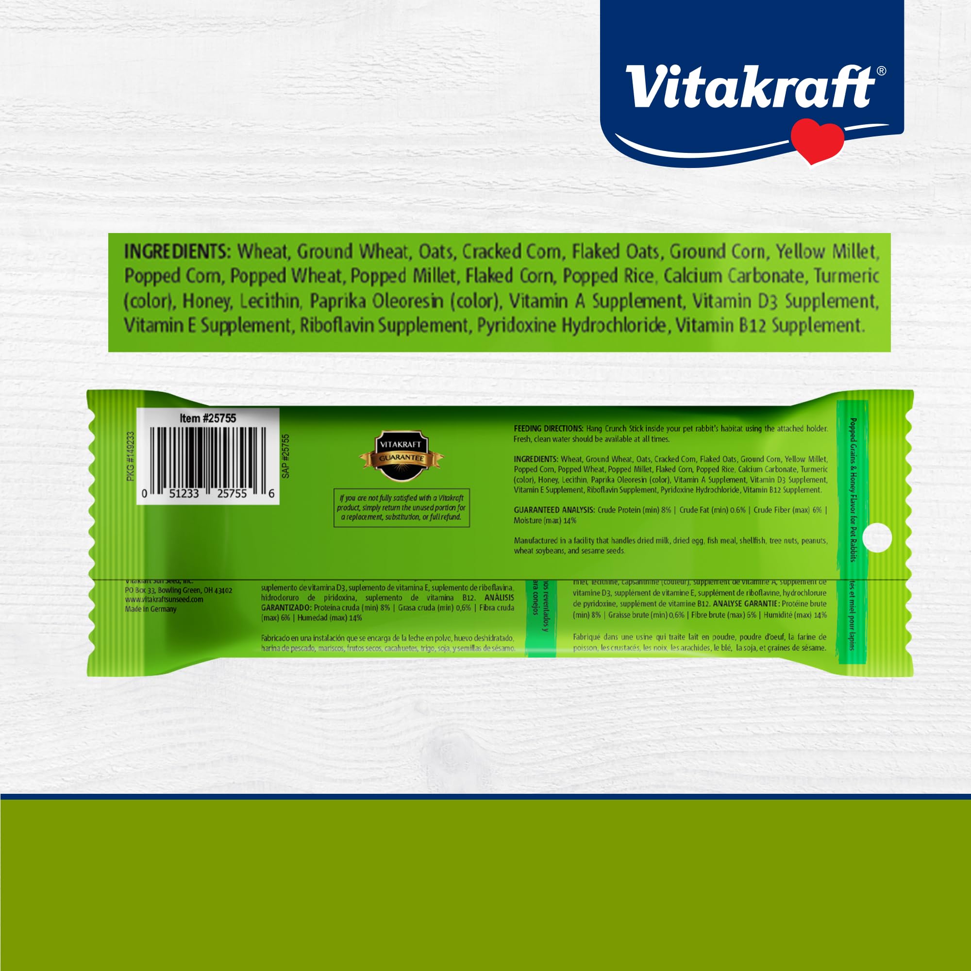 Vitakraft Conejo: estimula el forrajeo natural durante las sesiones de juego.