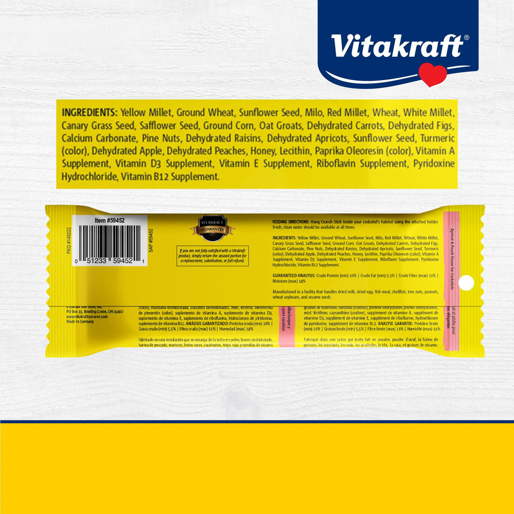 Vitakraft Crunch Sticks, aroma-fruta atractivo para la experiencia cotidiana.