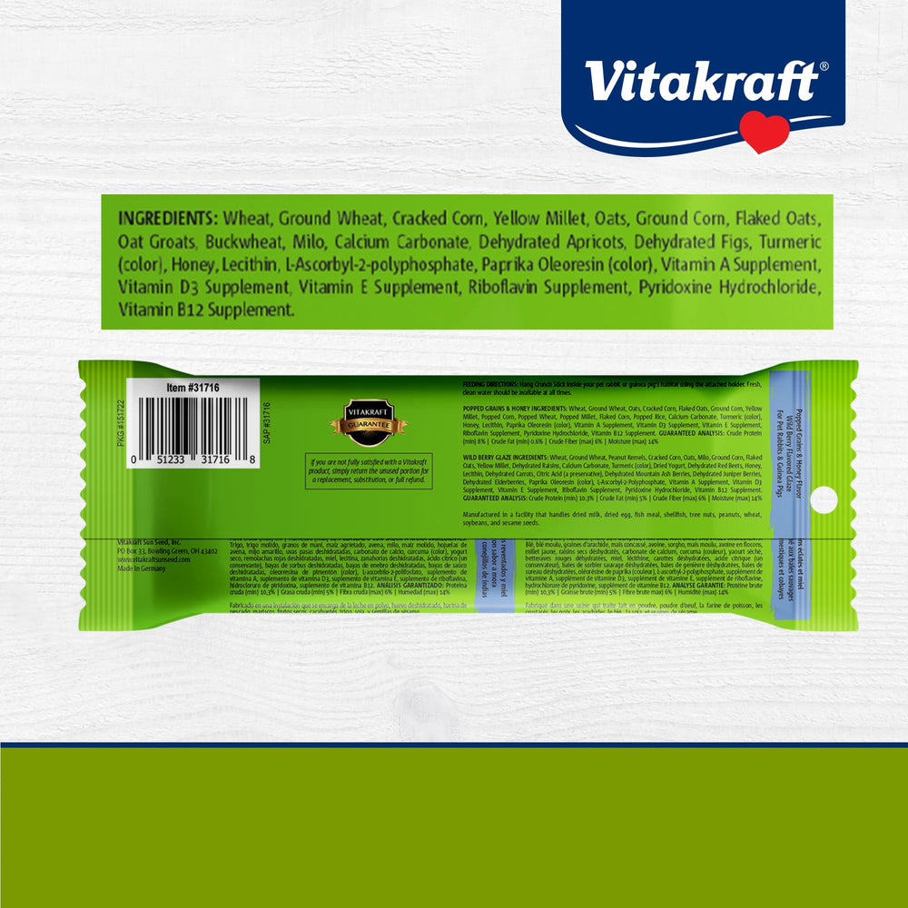 Vitakraft Crunch Sticks cobaye utilisation quotidienne en cage.