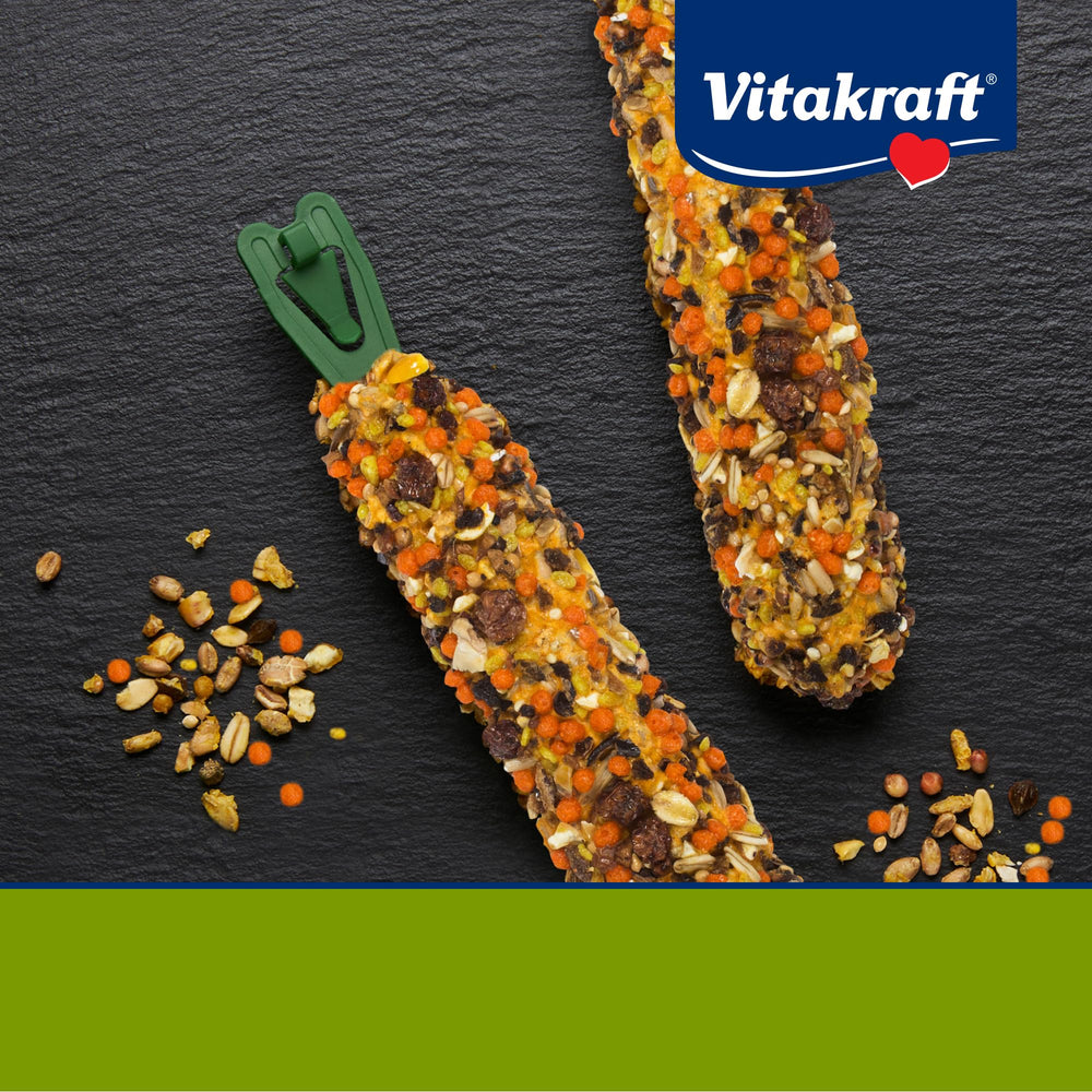 Vitakraft Crunch Sticks, capas horneadas crujientes para hámster con sabor manzana y miel.
