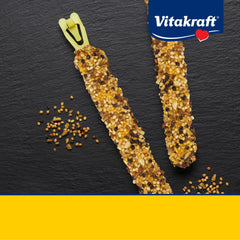 Vitakraft Crunch Sticks para periquito: triple horneado mejora la textura crujiente y la duración.