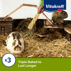 Vitakraft Crunch Sticks recubrimiento semillas-frutas: sabor y estimulación sensorial.