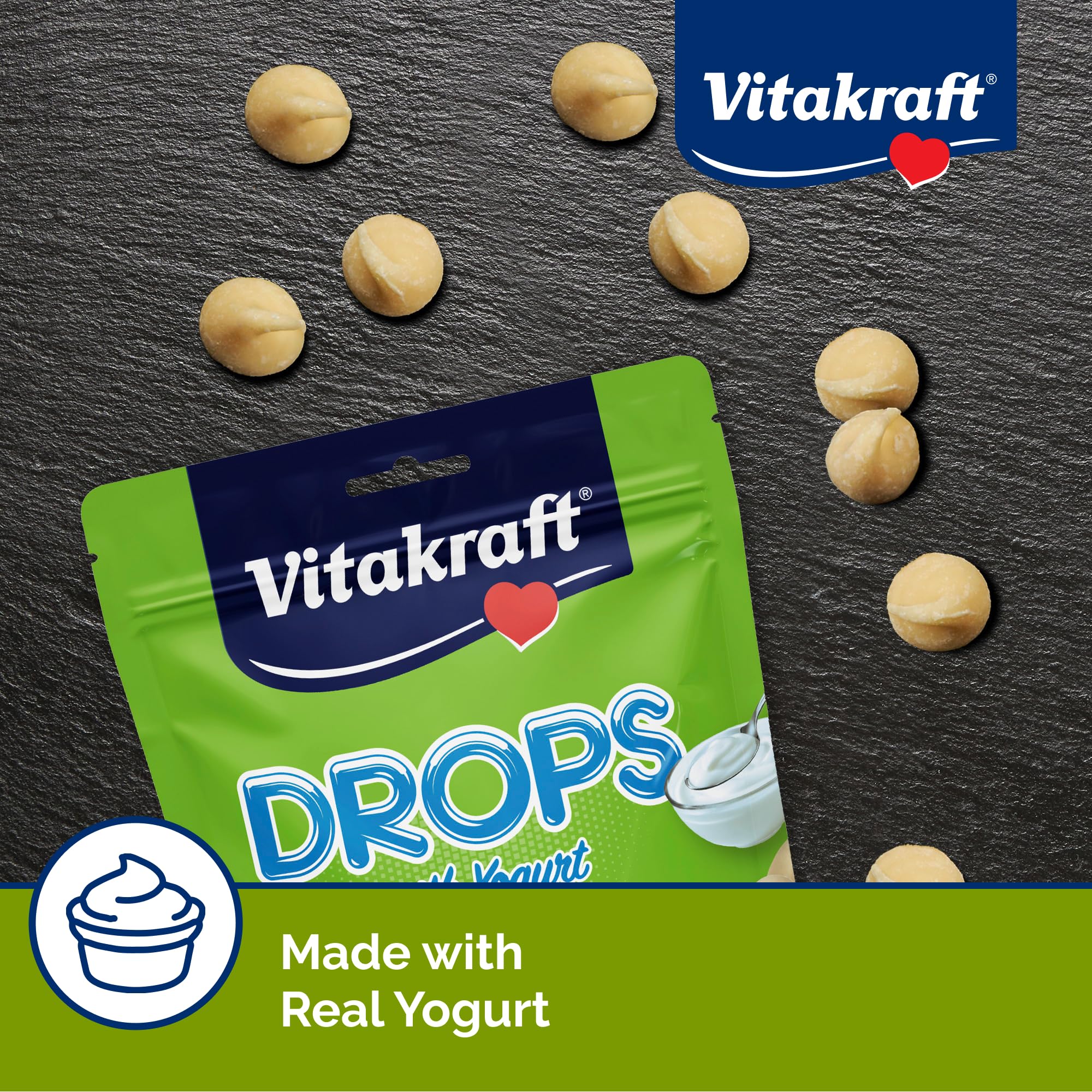 Vitakraft Drops Yogur Vanilla bolsa con cierre: frescura y sabor en cada porción