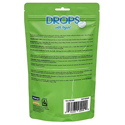 Vitakraft Drops Yogur Vanilla para cobaya: snack delicioso para entrenamiento positivo