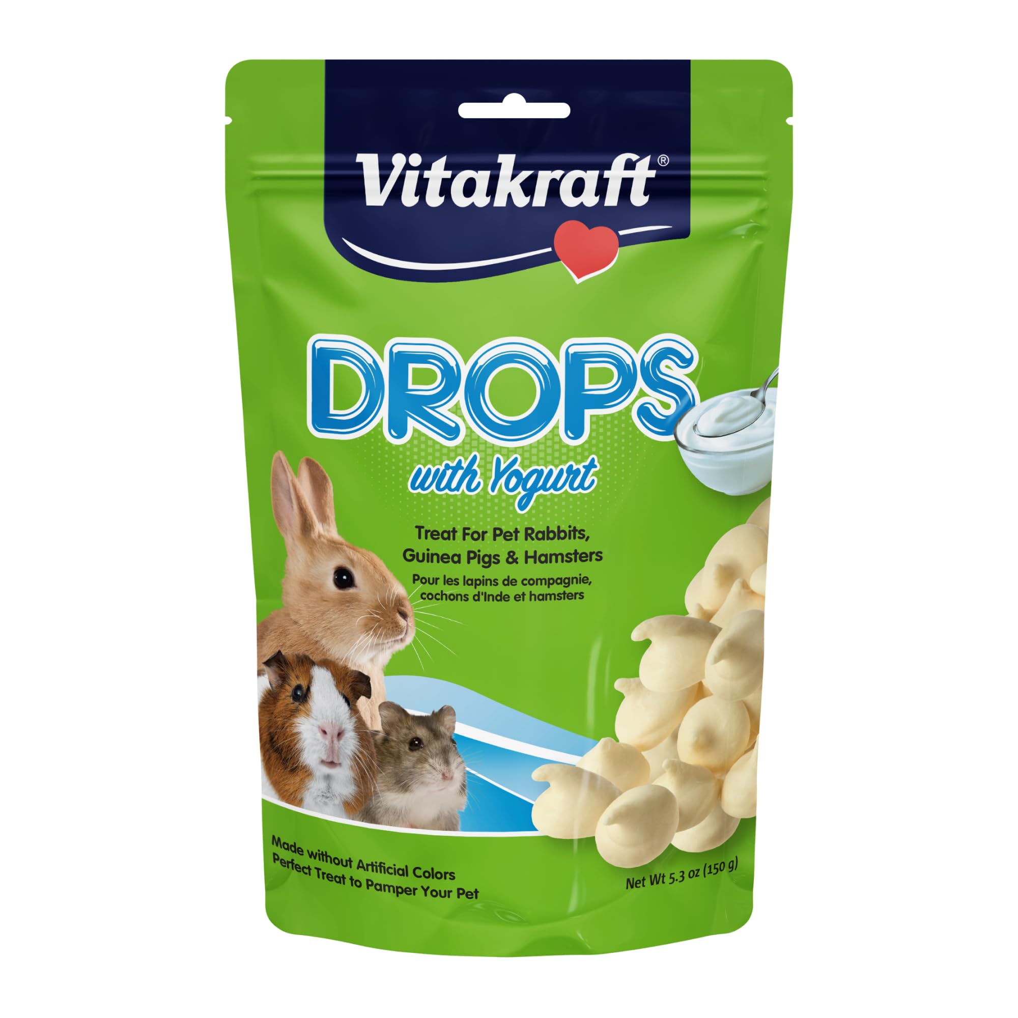 Vitakraft Drops Yogur Vanilla para conejo: recompensa suave para sesiones de juego