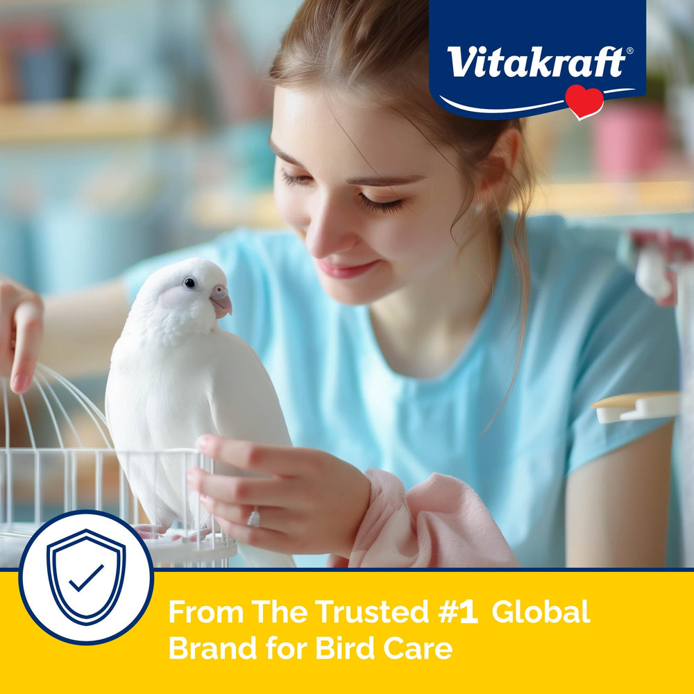 Calidad Vitakraft: materiales seguros para aves y durabilidad del forro.