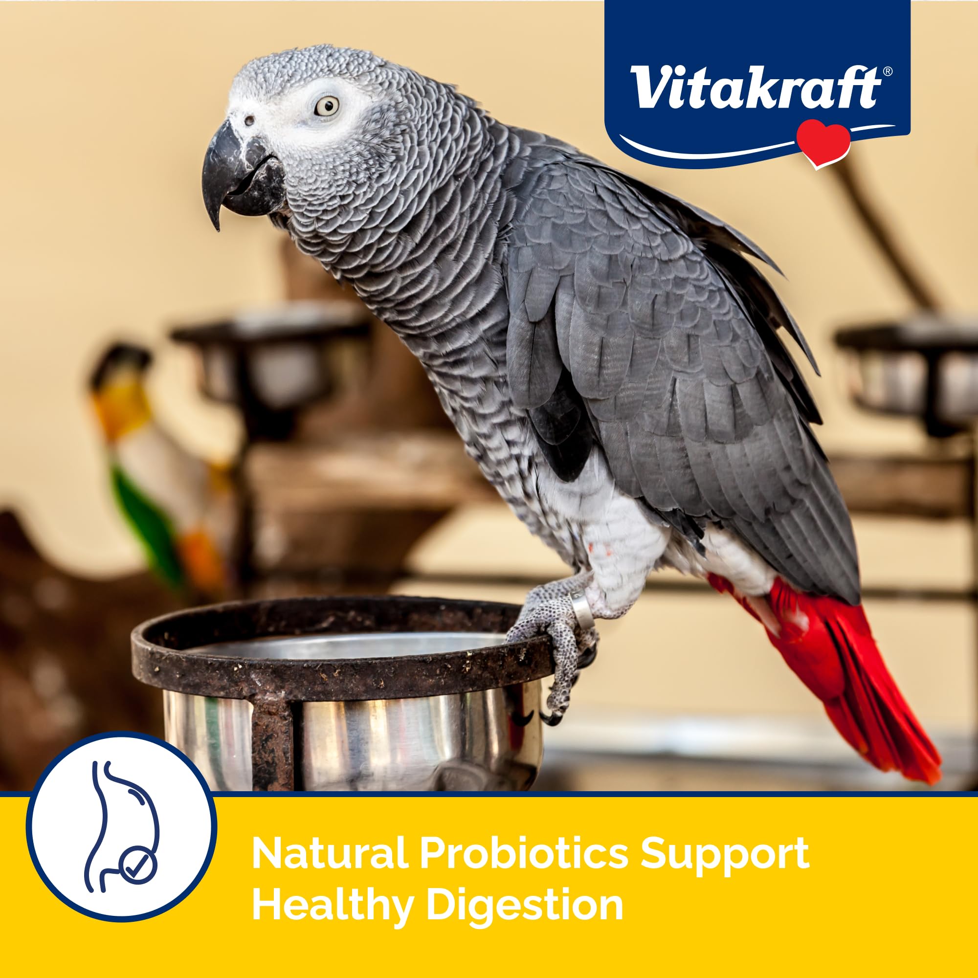 Vitakraft Menu para loros: calcio y minerales para pico y huesos fuertes.