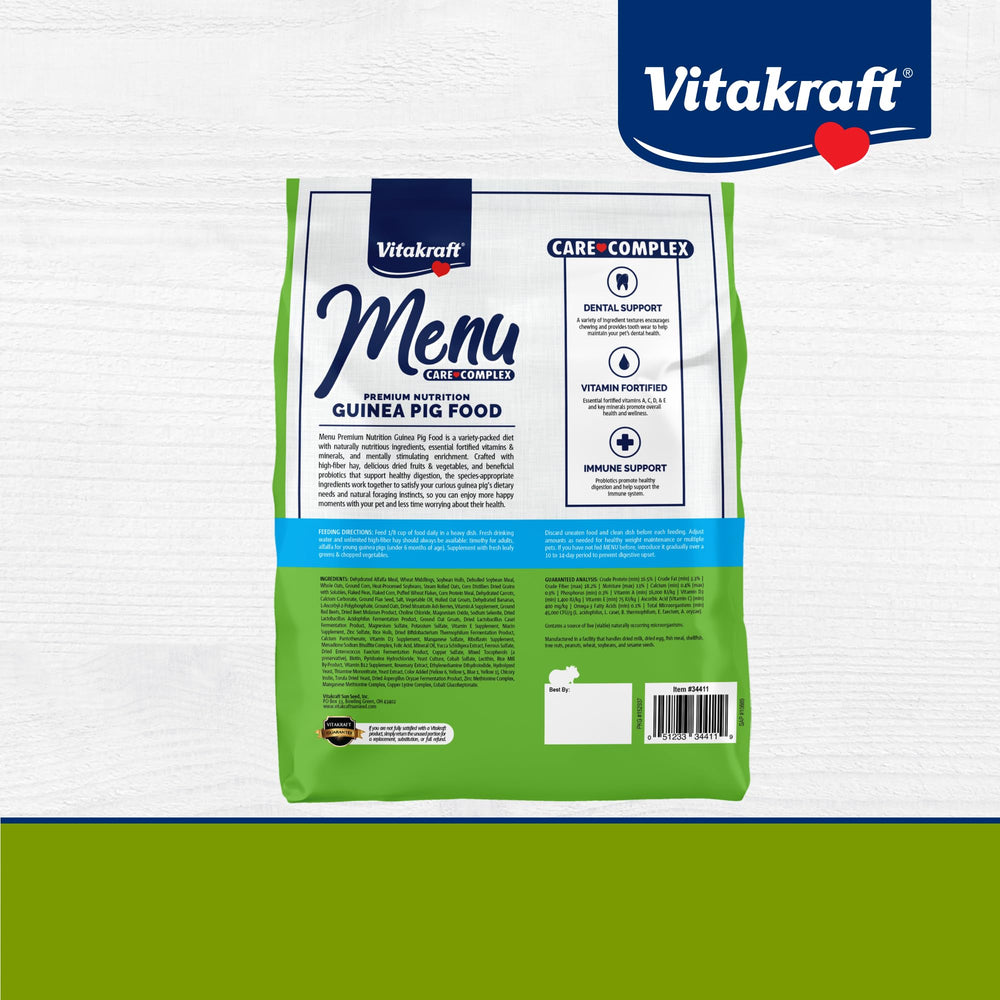 Vitakraft Menu Premium Cobaya Variedad de Sabores: diversidad en cada porción