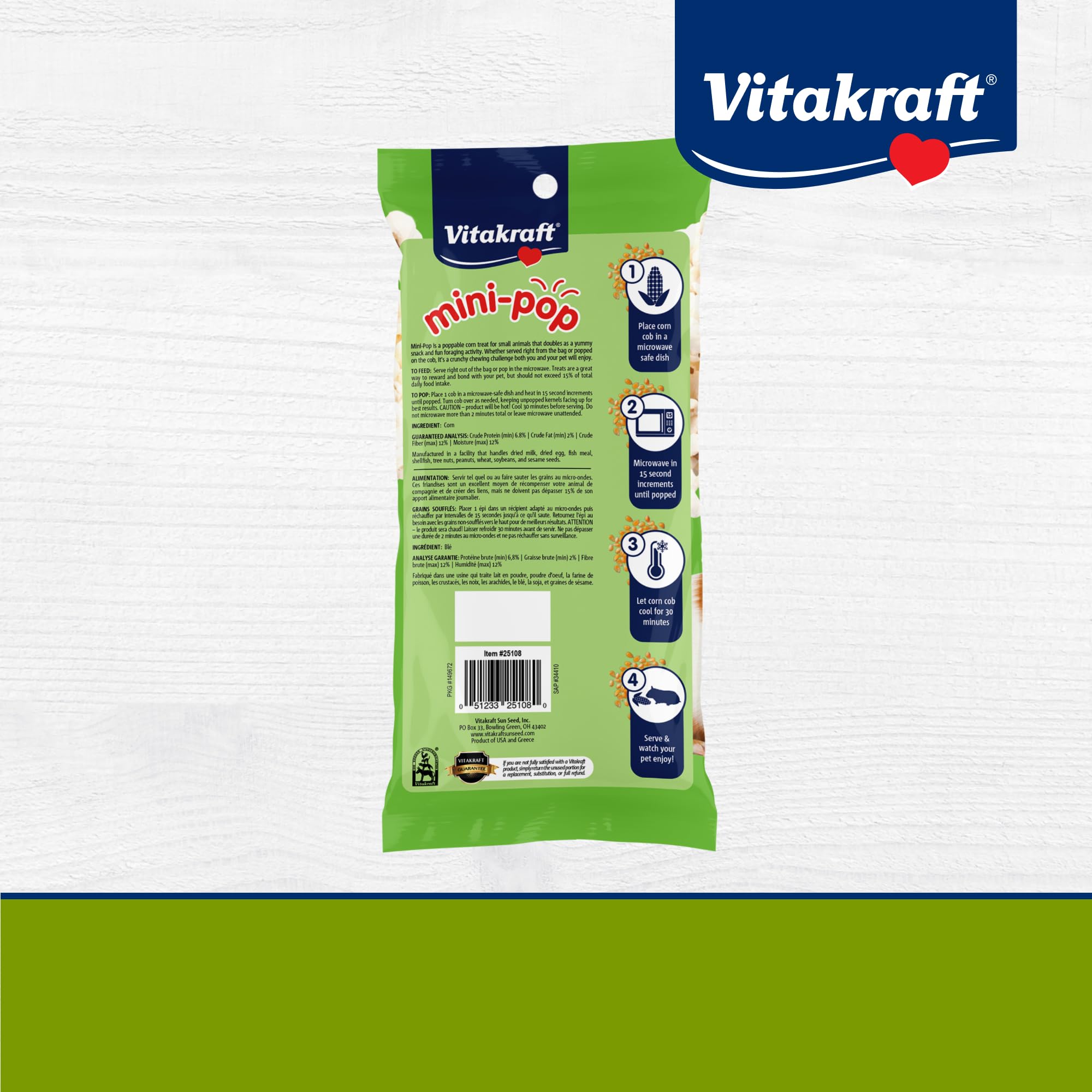 Vitakraft Mini-Pop para cobaya: enriquecimiento y sabor suave.