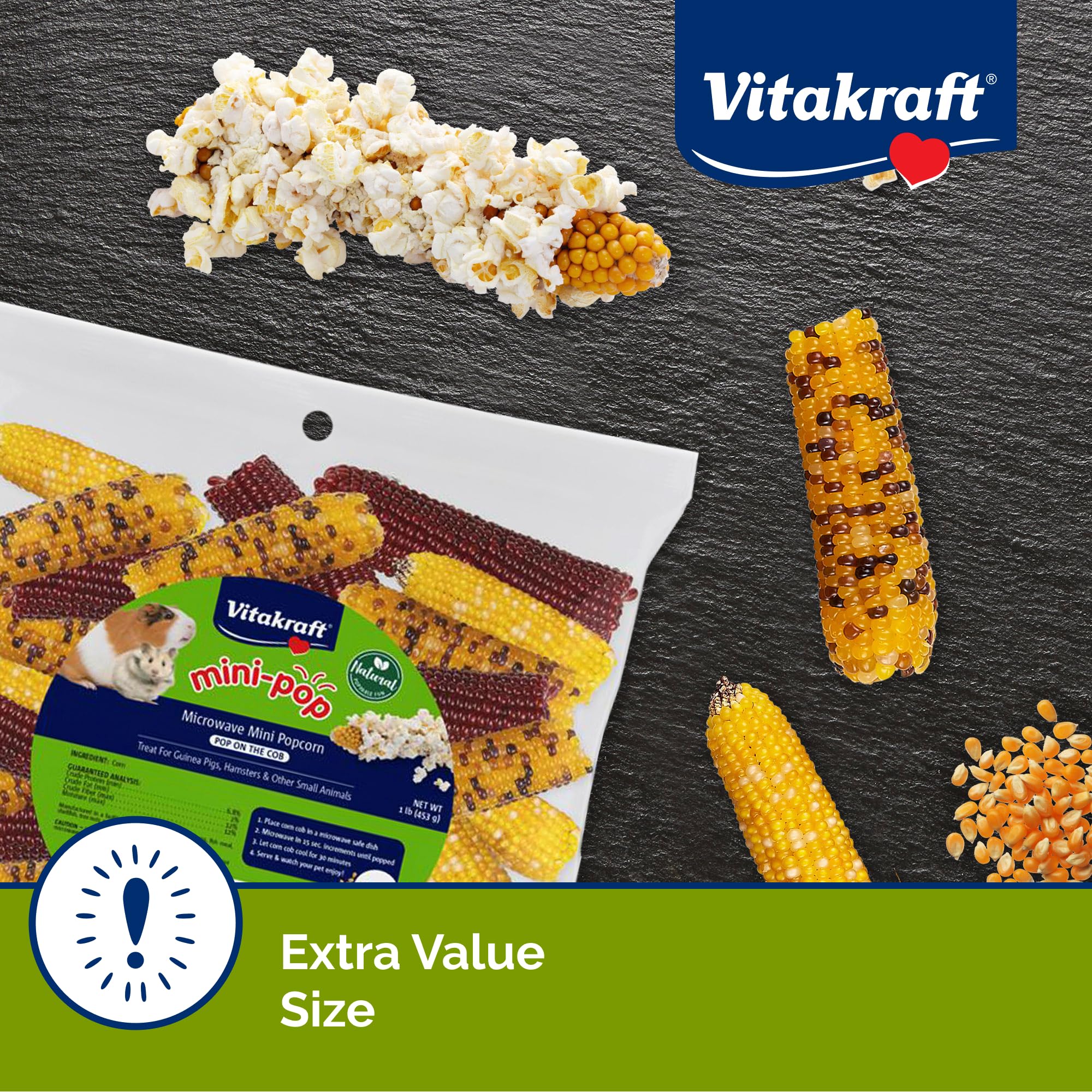 Vitakraft Mini Pops: maíz en mazorca, ideal para roedores durante la hora de juego.