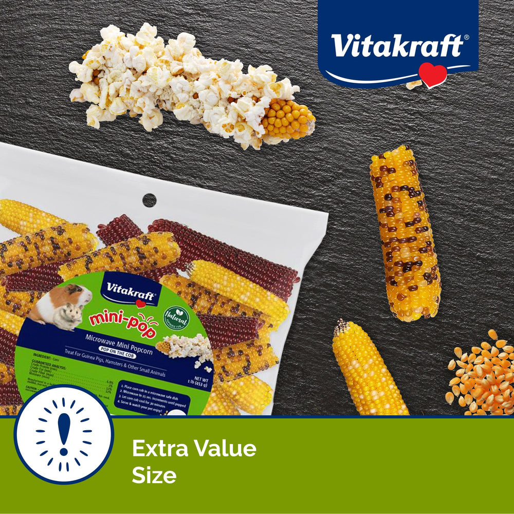 Vitakraft Mini Pops: maíz en mazorca, ideal para roedores durante la hora de juego.