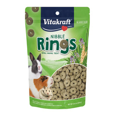 Vitakraft Nibble Rings, paquete 10.6 oz, snack crujiente para mascotas pequeñas.