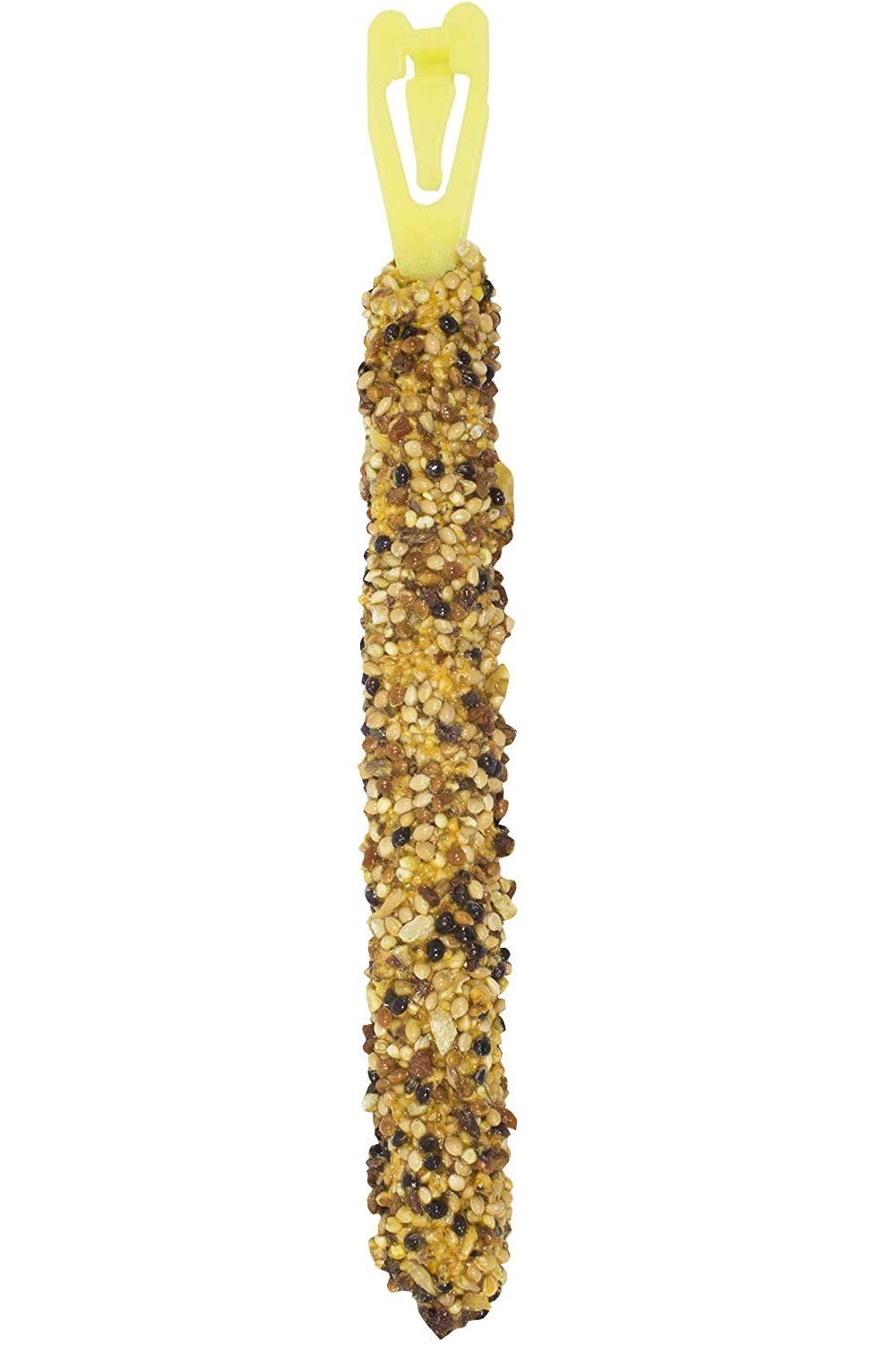 Vitakraft perico trata banana y semillas, snack colorido para aves.