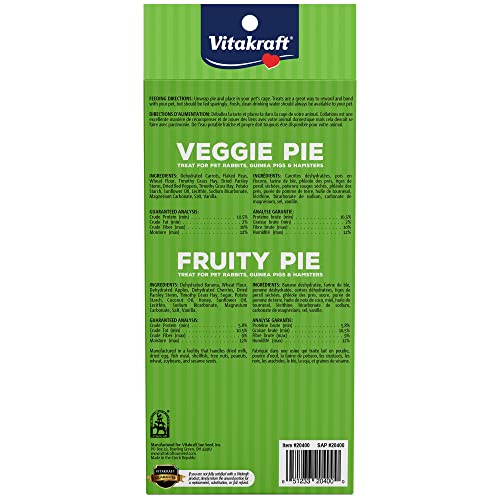 Vitakraft Pie Vegetal Fruta para Cobayas: relleno de heno y fruta.