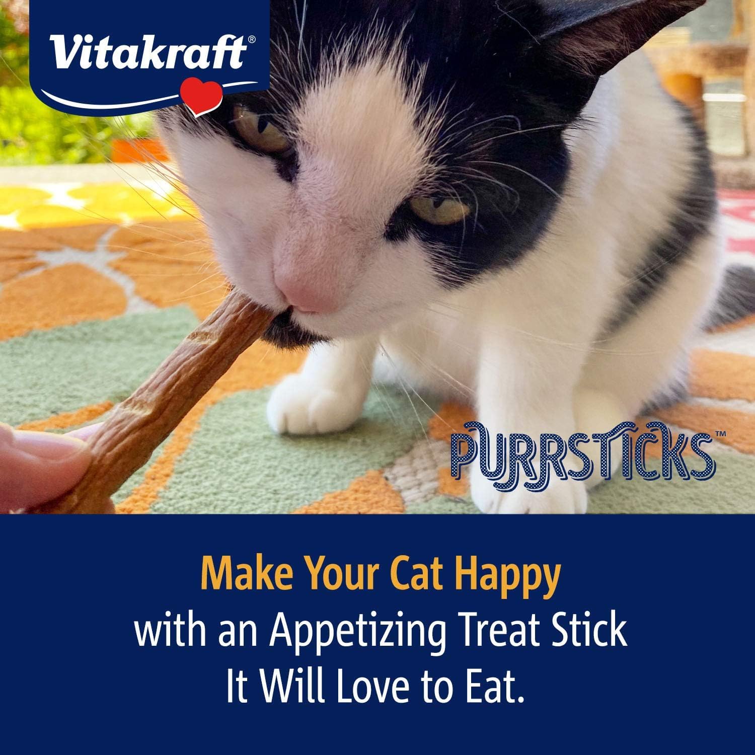 Vitakraft PurrSticks sabores-autenticos-pollo-salmon, sabor real que tu gato disfruta.