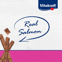 Vitakraft Purrsticks salmón, ingredientes naturales sin colorantes.