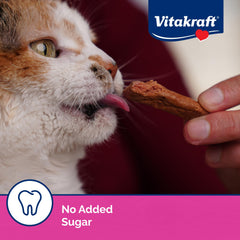 Vitakraft PurrSticks sin colorantes ni sabores artificiales para snack seguro.