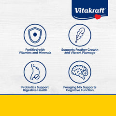 Vitakraft Vita Inteligente Gourmet: mezcla de semillas y frutas para dieta diaria nutritiva.