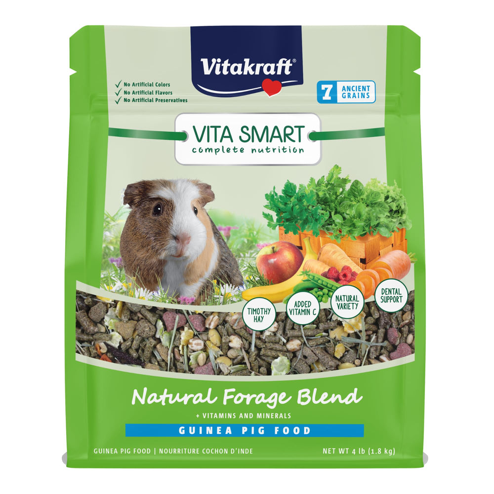 Vitakraft Vita Smart: conejo de Indias con heno de Timothy para digestión y masticación natural.