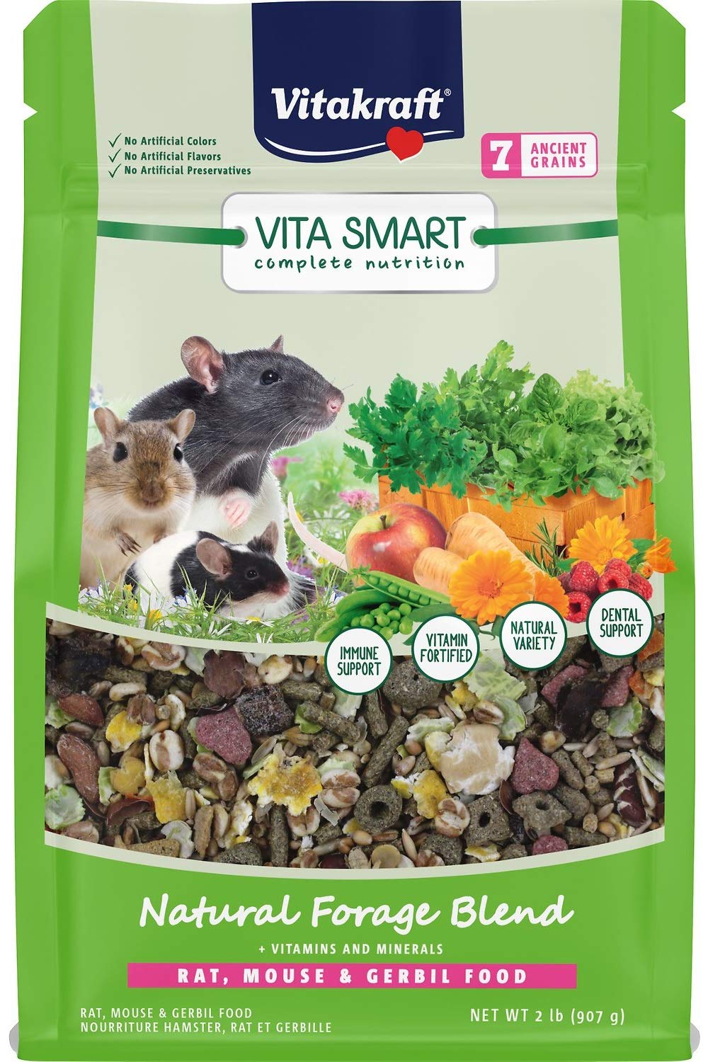 Vitakraft Vita Smart: mezcla de semillas, granos, verduras y frutas para nutrición diaria