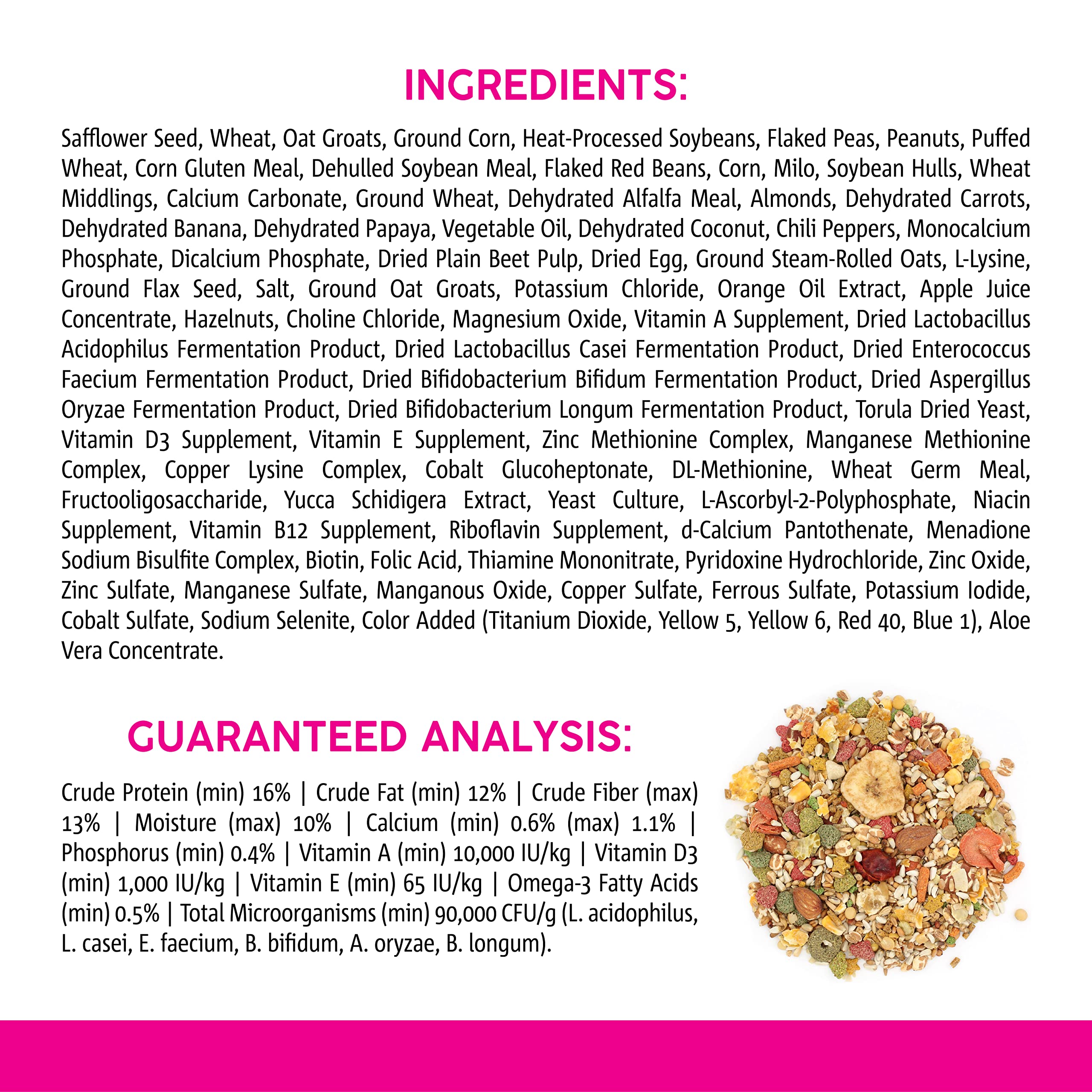 Vitakraft VitaSmart para loros pequeños brillo de plumas gracias a la nutrición.