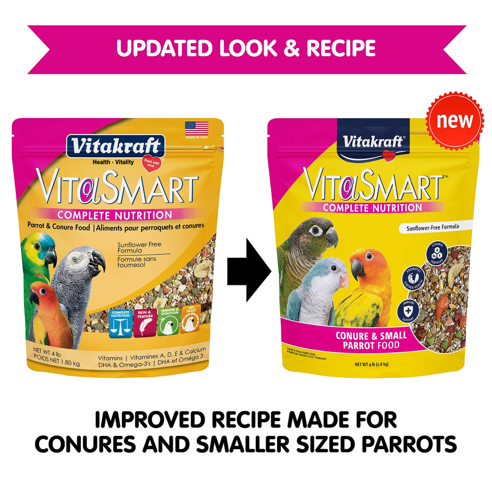 Vitakraft VitaSmart para loros pequeños semillas crujientes para textura atractiva.