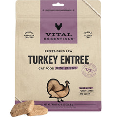 Vital Essentials comida para gatos liofilizada pavo mini patitas: proteína premium para músculos