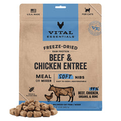 Vital Essentials empaque de alimento liofilizado para gatos.