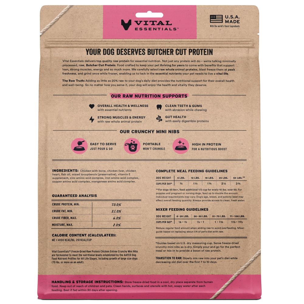 Envase de 25 onzas Vital Essentials para perros activos