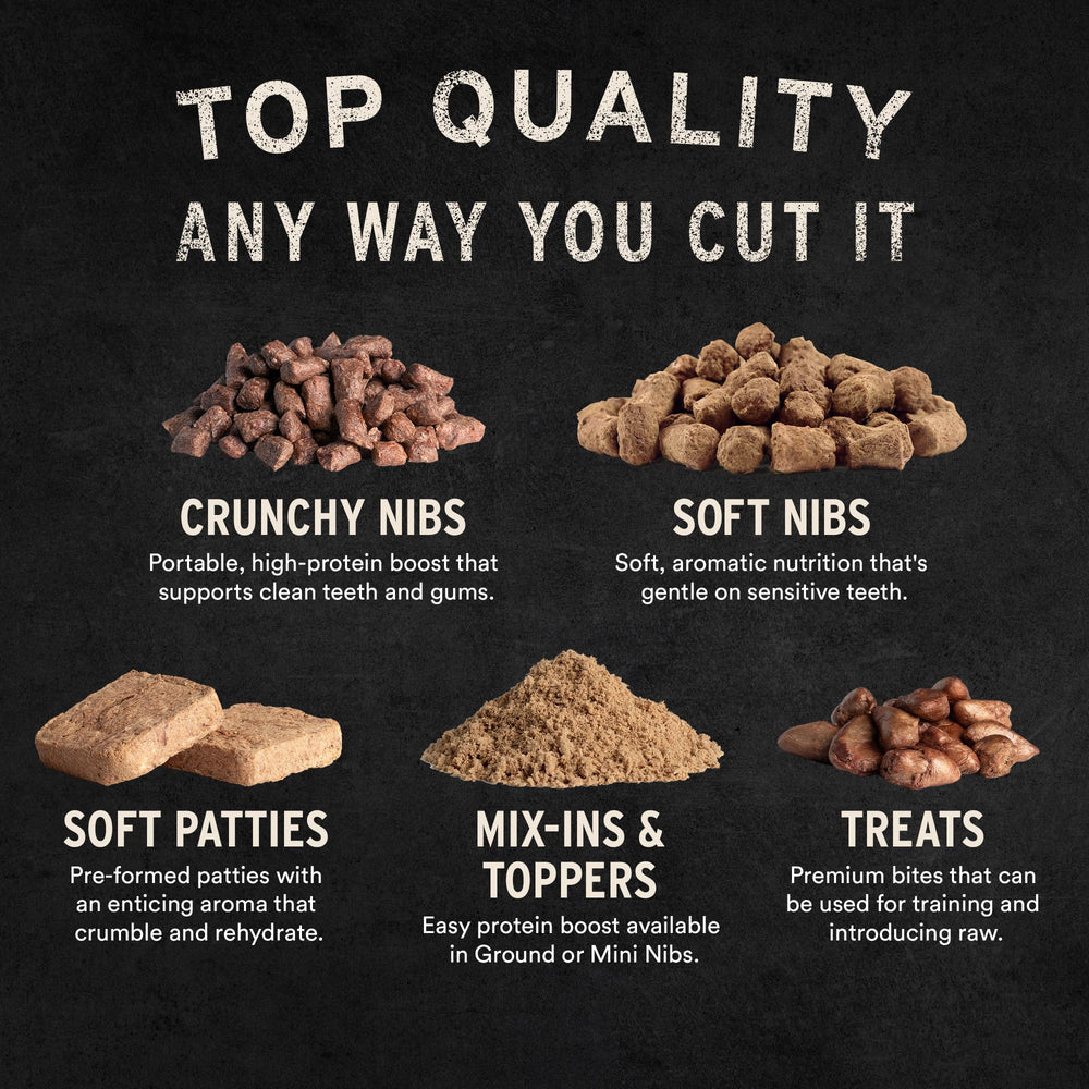 Ingrediente único cerdo seco de Vital Essentials, proteína natural para perros activos.