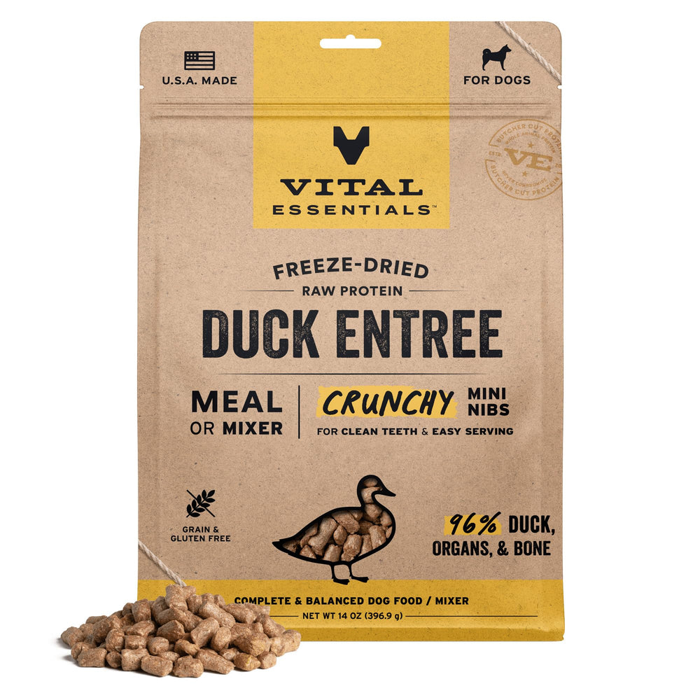 Vital Essentials pato crujiente mini-bocados para perros activos