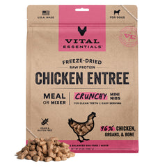 Vital Essentials: trocitos crujientes de pollo crudo liofilizado para la comida diaria