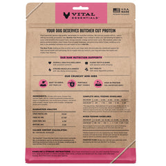 Vital Essentials: pollo deshidratado crujiente en mini trocitos para dieta sin granos.