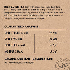 Vital Essentials proteína de res entera para músculos definidos.