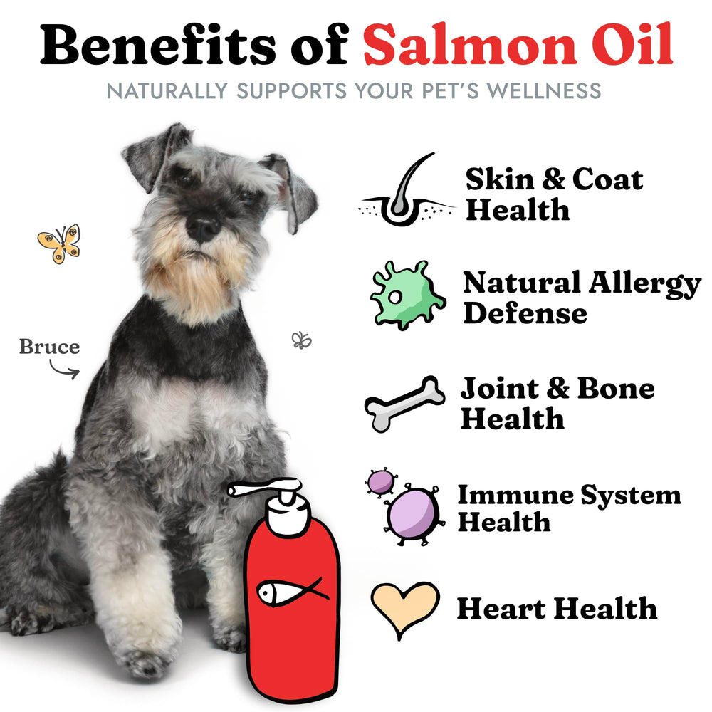 Vital Pet Life Salmon Oil, pelaje suave, nutrición de omega-3 para piel sana