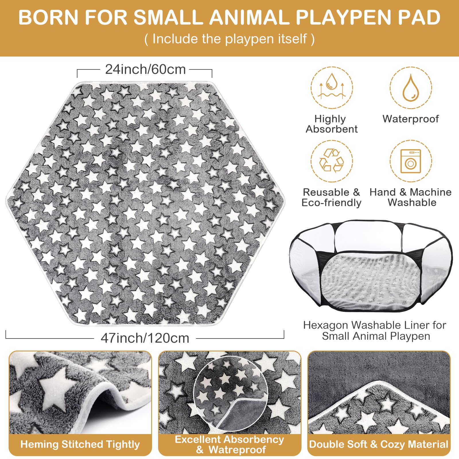 VitalCozy-forro-interno-hamster-impermeable: base suave y fácil de limpiar.