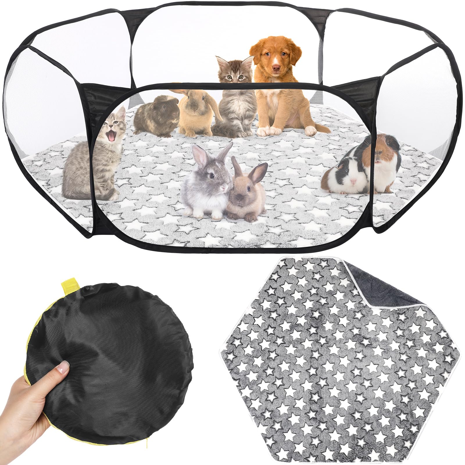 VitalCozy jaula-juego-hamster-portatil-trasparente: visión clara para vigilar a tu roedor sin molestarlo.
