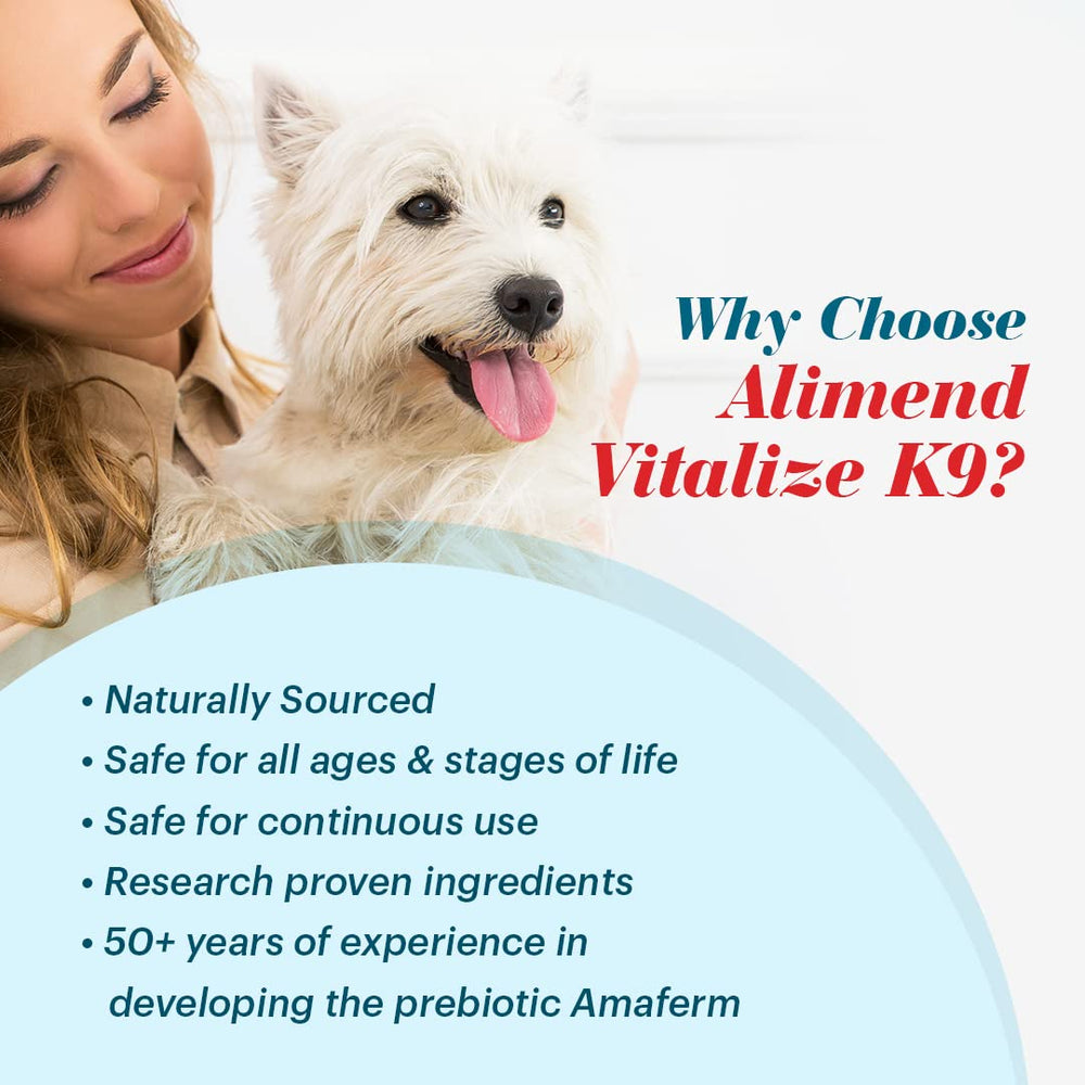 Vitalize Alimend K9 indicaciones dolor abdominal.
