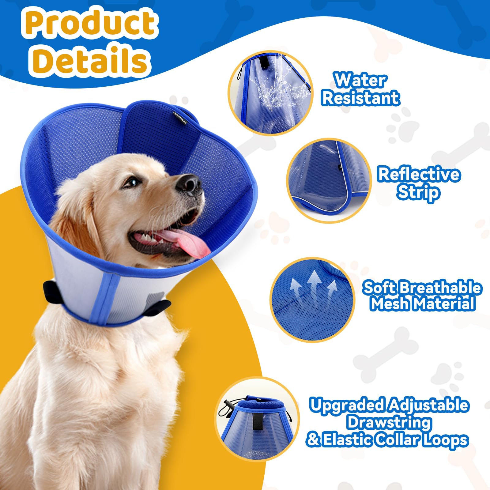 Cono Vithael para perro, protección frente a muebles, y menor fricción.