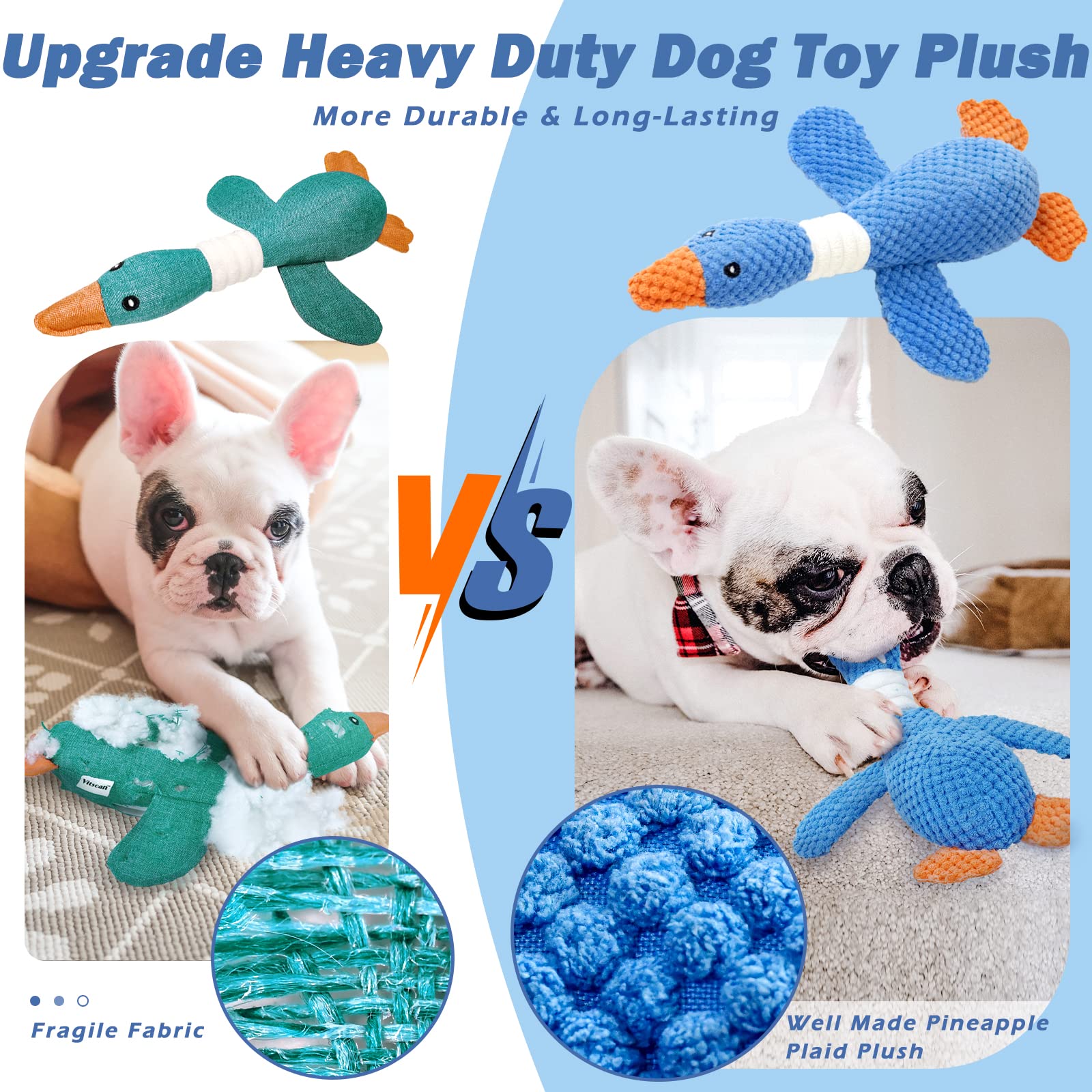 Vitscan Goose Tough peluche texturado suave para masticar