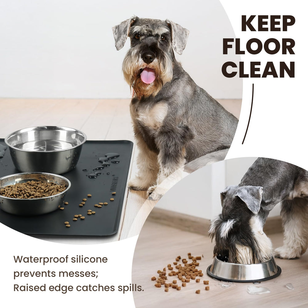 VIVAGLORY Flexmat para tazones grandes mantiene la zona de comida ordenada