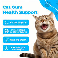 VivaElixir Cuidado Dental Gato: polvo para comida que facilita la limpieza dental diaria.